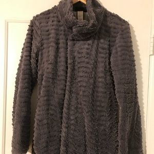 Gray mid length Patagonia winter coat